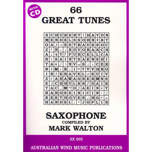 66 Great Tunes for Alto Saxophone-Sheet Music-Australian Wind Music Publications-Logans Pianos
