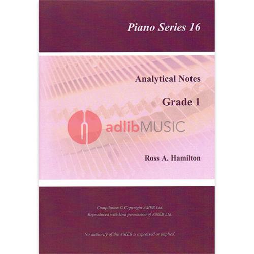 AMEB Analytical Notes Piano Series 16 Grade 1-Sheet Music-Ross Hamilton-Logans Pianos
