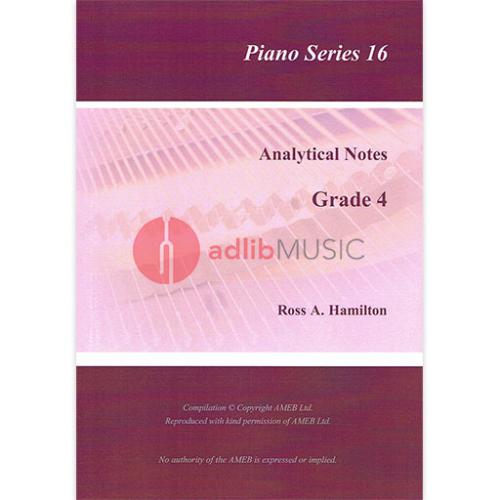 AMEB Analytical Notes Piano Series 16 Grade 4-Sheet Music-Ross Hamilton-Logans Pianos