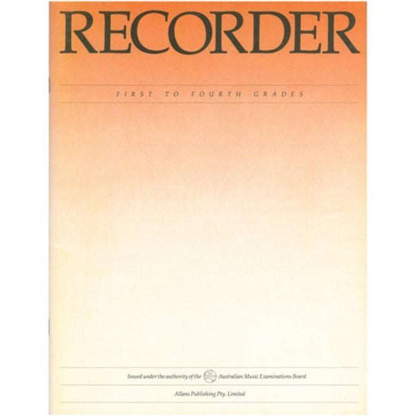 AMEB Recorder - First to Fourth Grades-Sheet Music-AMEB-Logans Pianos