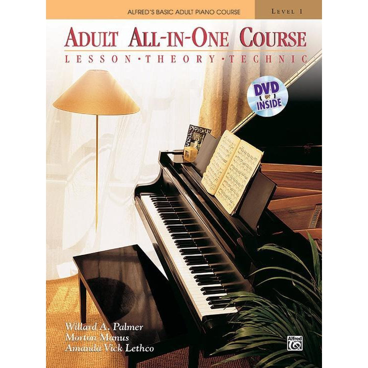 Alfred's Basic Adult Piano Course: All-In-One Book 1-Sheet Music-Alfred Music-Book & DVD-Logans Pianos