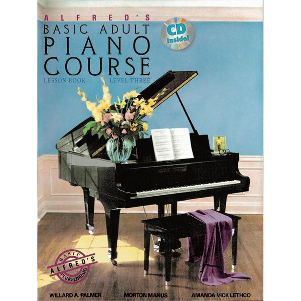Alfred's Basic Adult Piano Course: Lesson Book 3-Sheet Music-Alfred Music-Book & CD-Logans Pianos