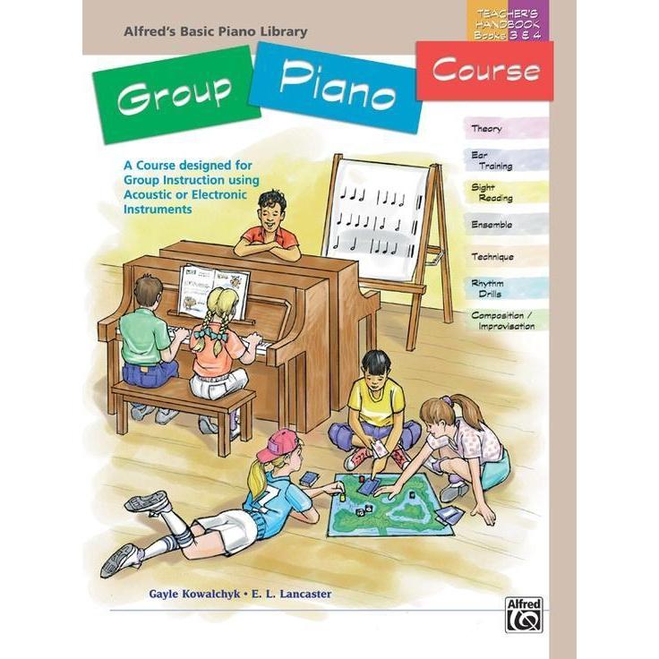 Alfred's Basic Piano Course: Group Piano Course Teacher's Handbook 3 & 4-Sheet Music-Alfred Music-Logans Pianos
