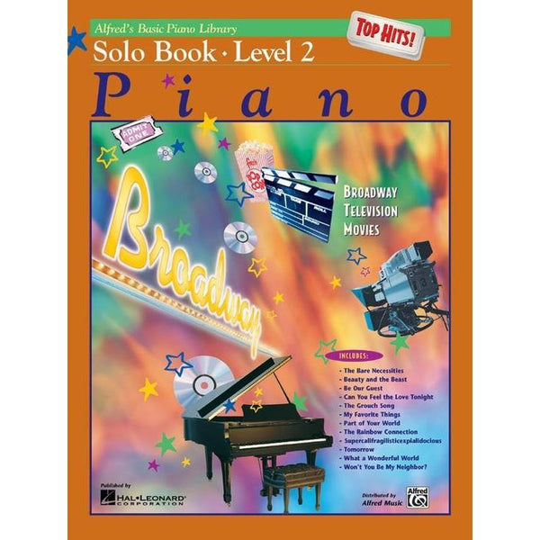 Alfred's Basic Piano Course: Top Hits Solo 2-Sheet Music-Alfred Music-Book-Logans Pianos