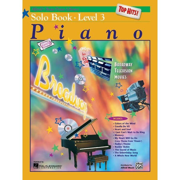 Alfred's Basic Piano Course: Top Hits Solo 3-Sheet Music-Alfred Music-Book-Logans Pianos
