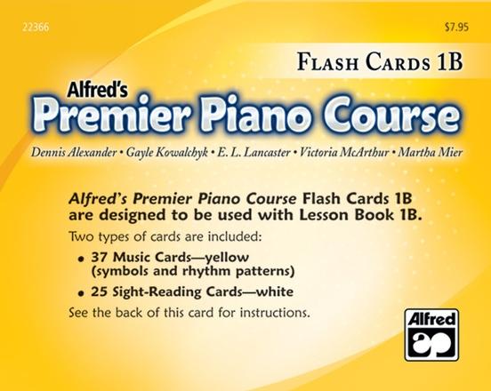 Alfred's Basic Premier Piano Course: Flash Cards 1B-Sheet Music-Alfred Music-Logans Pianos