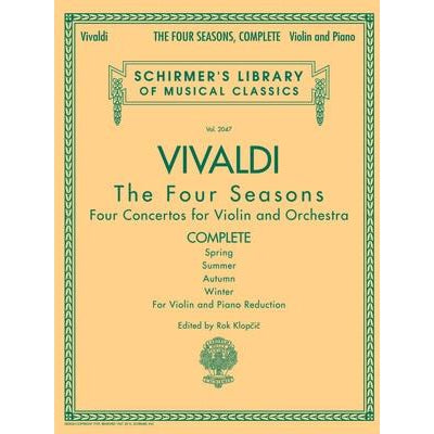 Antonio Vivaldi - The Four Seasons, Complete - Violin/Piano-Sheet Music-G. Schirmer Inc.-Logans Pianos