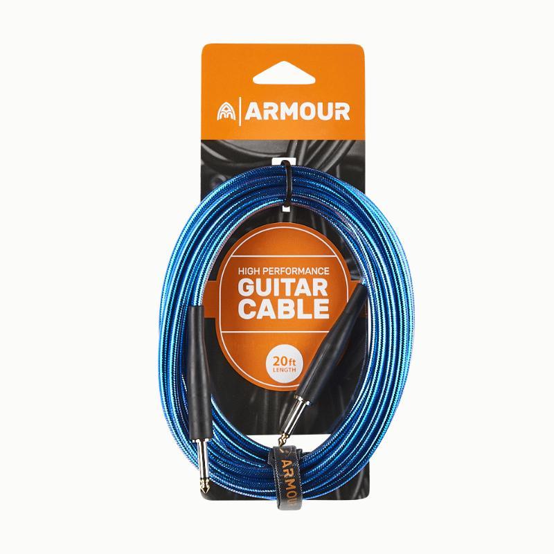 Armour GC Series Guitar Cables-Guitar & Bass-Armour-Blue-10ft-Logans Pianos