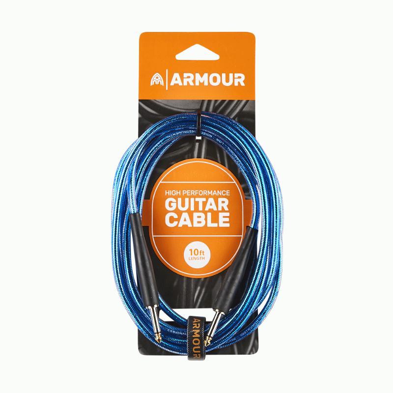 Armour GC Series Guitar Cables-Guitar & Bass-Armour-Blue-10ft-Logans Pianos