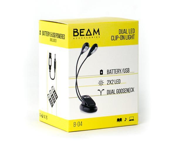 BEAM MUSIC LIGHT-DUAL ARM-2X2 LED-Sheet Music-Beam-Logans Pianos