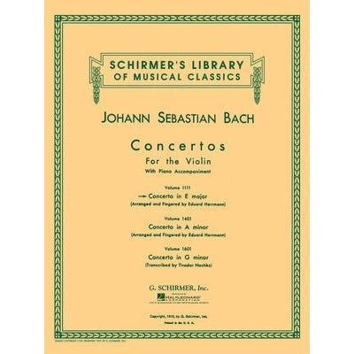 Bach - Concerto in E Major-Sheet Music-G. Schirmer Inc.-Logans Pianos