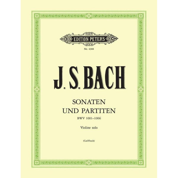 Bach The 6 Solo Sonatas and Partitas BWV 1001 To 1006-Sheet Music-Edition Peters-Logans Pianos