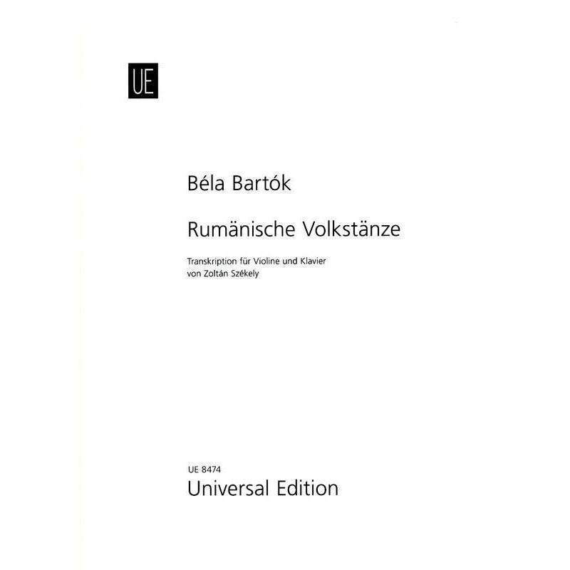 Bartok – Rumanian Folk Dances Violin/Piano-Sheet Music-Universal Edition-Logans Pianos