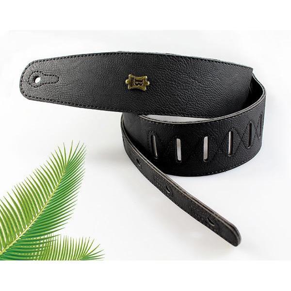 Basso Eco Vegan Leather Guitar Strap-Guitar & Bass-Basso-Black-Logans Pianos