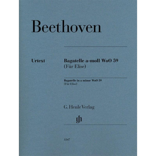 Beethoven Bagatelle in A minor WoO 59 (Fur Elise)-Sheet Music-G. Henle Verlag-Logans Pianos