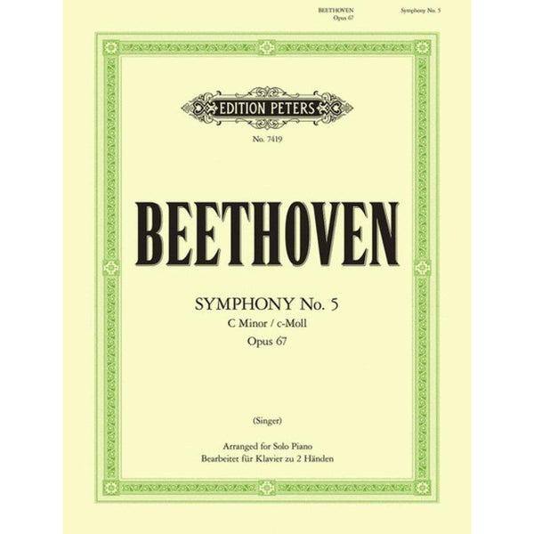 Beethoven Symphony No 5 In C Minor Op 67-Sheet Music-Edition Peters-Logans Pianos