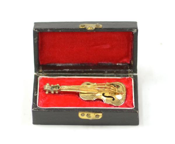 Brass Violin Miniature-Orchestral Strings-Strad-Logans Pianos