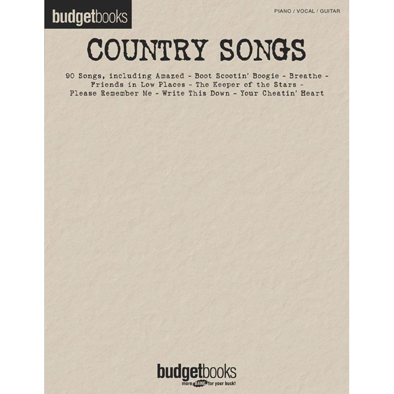 Budget Books - Country Songs-Sheet Music-Hal Leonard-Logans Pianos