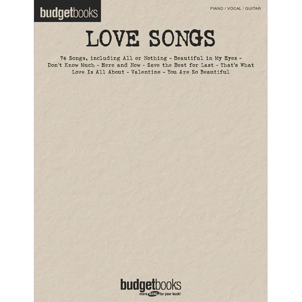 Budget Books - Love Songs-Sheet Music-Hal Leonard-Logans Pianos