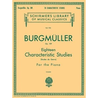 Burgmüller - 18 Characteristic Studies Op. 109-Sheet Music-G. Schirmer Inc.-Logans Pianos