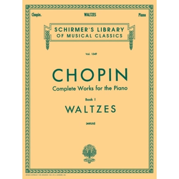CHOPIN waltzes piano Ed Mikuli-Sheet Music-G. Schirmer Inc.-Logans Pianos