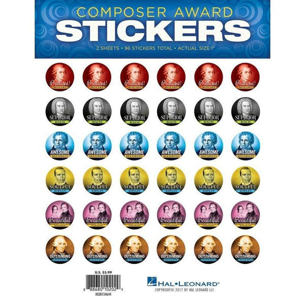 Composer Award Stickers-Sheet Music-Hal Leonard-Logans Pianos