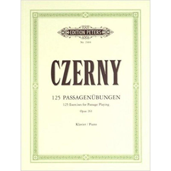 Czerny - 125 Exercises for Passage Playing Op. 261-Sheet Music-Edition Peters-Logans Pianos