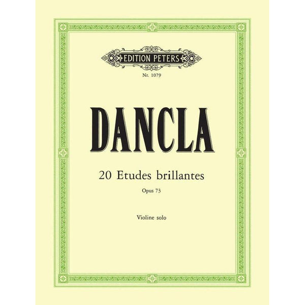 Dancla - 20 Études Brillantes Op. 73 for Violin-Sheet Music-Edition Peters-Logans Pianos