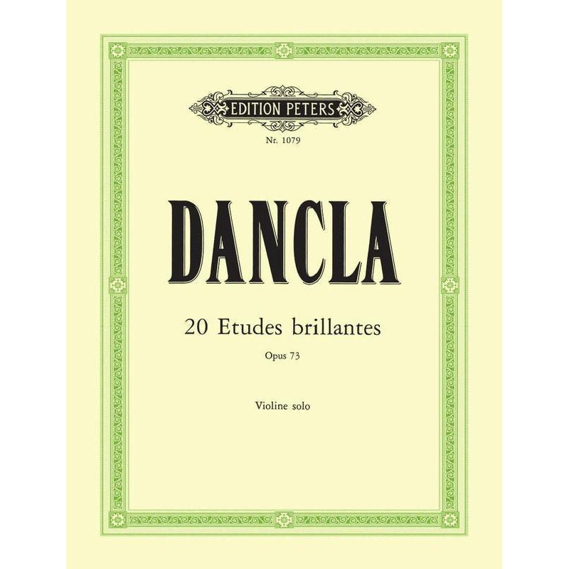 Dancla - 20 Études Brillantes Op. 73 for Violin-Sheet Music-Edition Peters-Logans Pianos