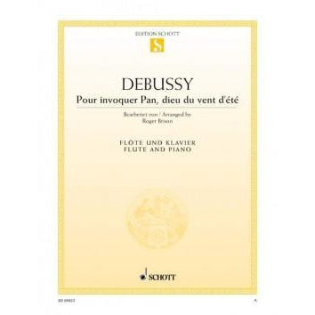 Debussy - Pour invoquer Pan, dieu du vent d'été for Flute-Sheet Music-Schott Music-Logans Pianos