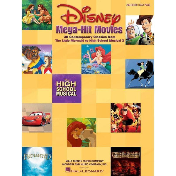 Disney Mega-Hit Movies Easy Piano-Sheet Music-Hal Leonard-Logans Pianos