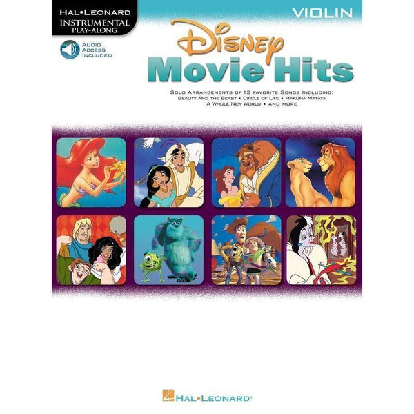 Disney Movie Hits for Violin Instrumental Playalong-Sheet Music-Hal Leonard-Logans Pianos