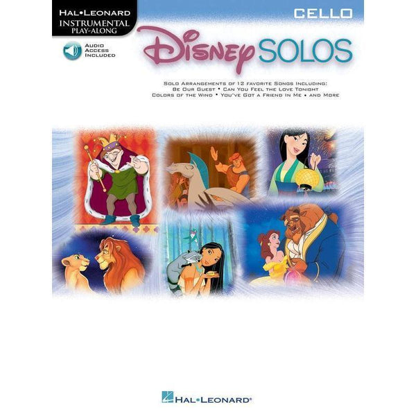 Disney Solos for Cello Instrumental Playalong-Sheet Music-Hal Leonard-Logans Pianos