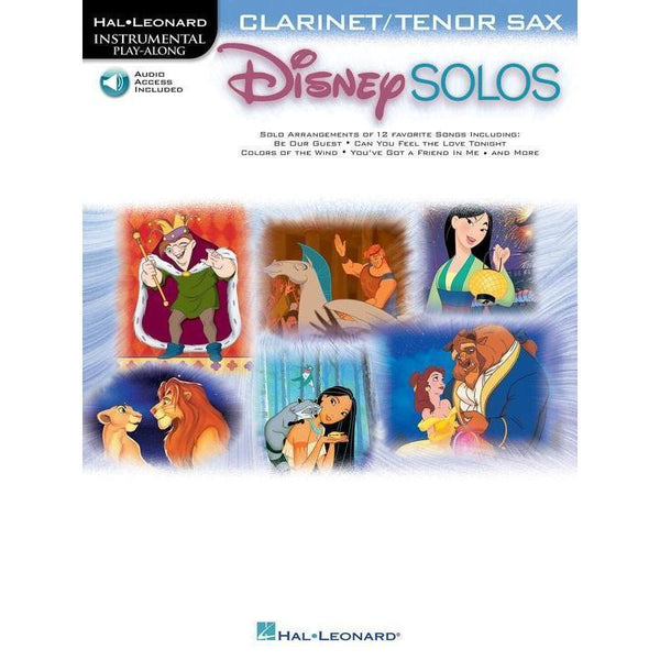 Disney Solos for Clarinet/Tenor Sax Instrumental Playalong-Sheet Music-Hal Leonard-Logans Pianos