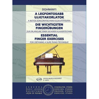 Dohnányi - Essential Finger Exercises-Sheet Music-Editio Musica Budapest-Logans Pianos