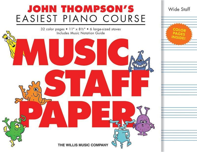 Easiest Piano Course - Music Staff Paper-Sheet Music-Willis Music-Logans Pianos