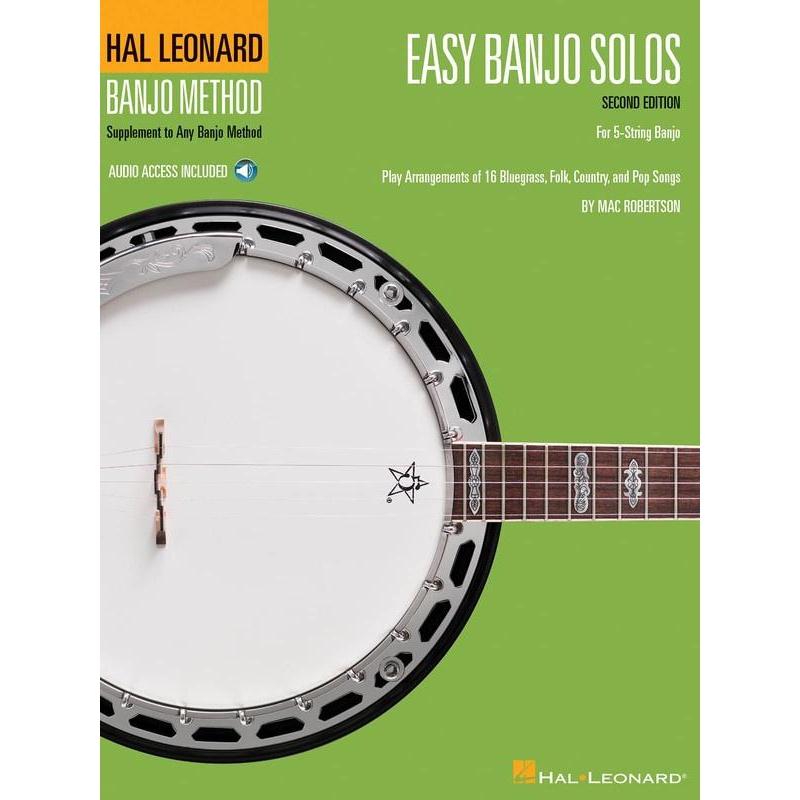 Easy Banjo Solos for 5-String Banjo - Second Edition-Sheet Music-Hal Leonard-Logans Pianos