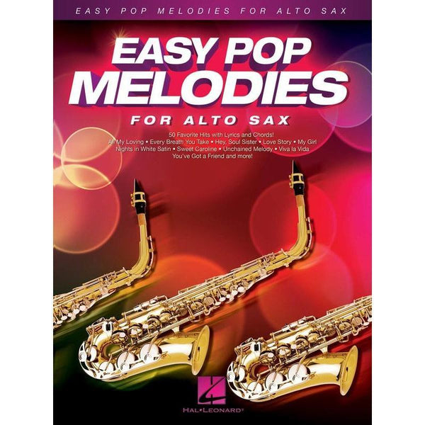 Easy Pop Melodies for Alto Sax-Sheet Music-Hal Leonard-Logans Pianos