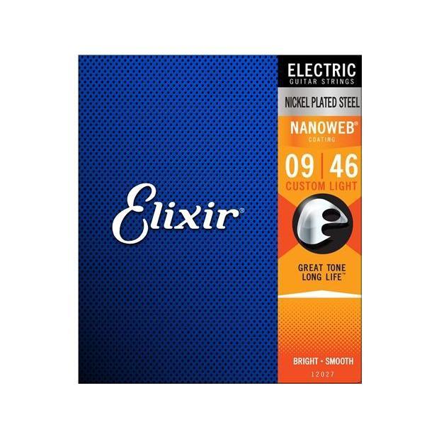 Elixir Nanoweb Electric Guitar Strings-Guitar & Bass-Elixir-Custom Light: .009 - .046-Logans Pianos
