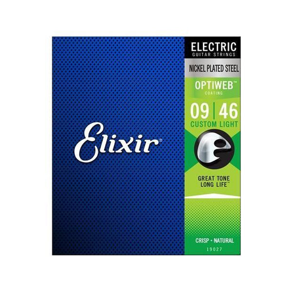 Elixir Optiweb Electric Guitar Strings-Guitar & Bass-Elixir-Custom Light: .009 - .046-Logans Pianos