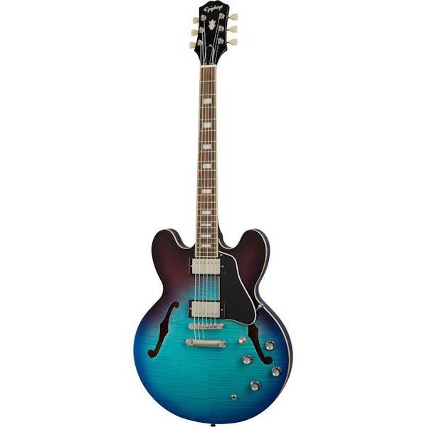 Epiphone ES-335 Figured Semi-Hollow Electric Guitar-Guitar & Bass-Epiphone-Blueberry Burst-Logans Pianos