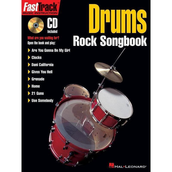 FastTrack Drums Rock Songbook-Sheet Music-Hal Leonard-Logans Pianos