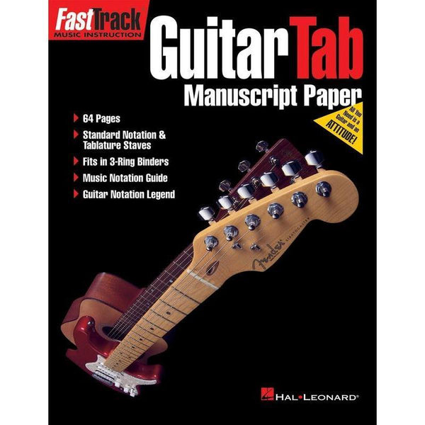 FastTrack Guitar Tab Manuscript Paper-Sheet Music-Hal Leonard-Logans Pianos
