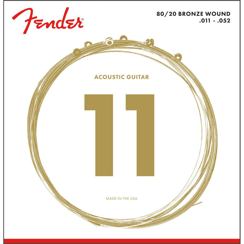 Fender 80/20 Bronze Acoustic Guitar Strings-Guitar & Bass-Fender-.010 - .048-Logans Pianos