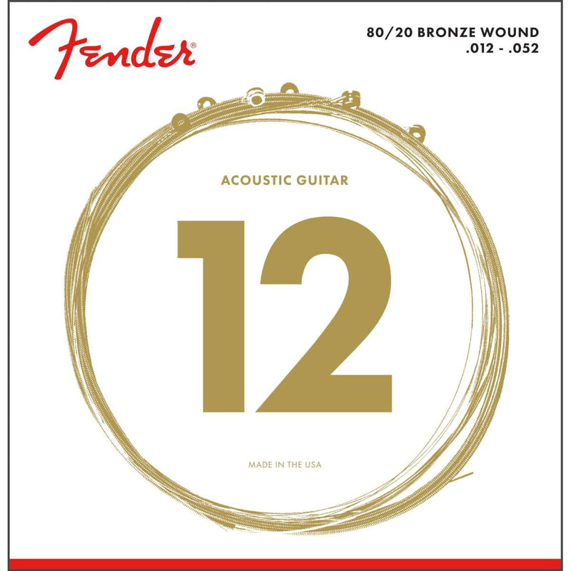 Fender 80/20 Bronze Acoustic Guitar Strings-Guitar & Bass-Fender-.010 - .048-Logans Pianos