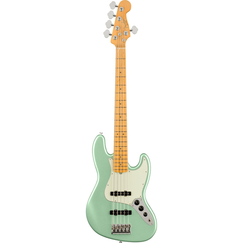Fender American Professional II Jazz Bass V-Guitar & Bass-Fender-Maple-Mystic Surf Green-Logans Pianos