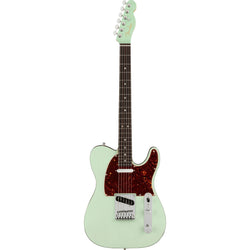 Fender American Ultra Luxe Telecaster Electric Guitar-Guitar & Bass-Fender-Rosewood-Transparent Surf Green-Logans Pianos