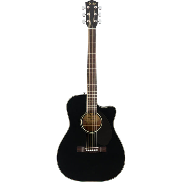 Fender CC-60SCE Acoustic Electric Guitar-Guitar & Bass-Fender-Black-Logans Pianos