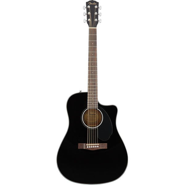 Fender CD-60SCE Acoustic Guitar-Guitar & Bass-Fender-Black-Logans Pianos