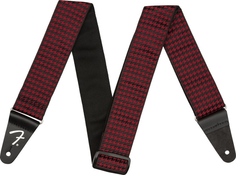 Fender Houndstooth Jacquard Guitar Strap-Guitar & Bass-Fender-Pink-Logans Pianos